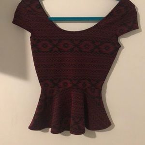 CHARLOTTE RUSSE peplum top